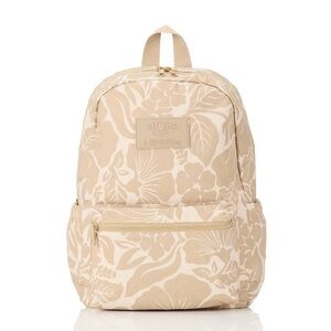 ALOHA Collection Tan Backpack with Organic Pattern